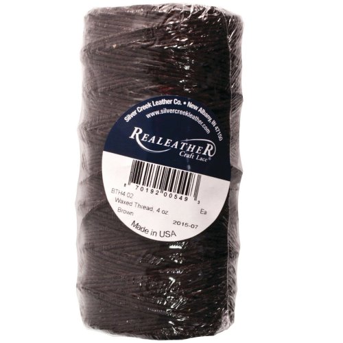 Brown Polyester Waxed Thread by Realeather