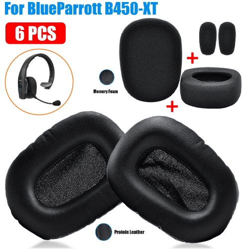 Foam Cushion Ear Pads for Blue Parrot VXi B450XT Headset (6-Pack)