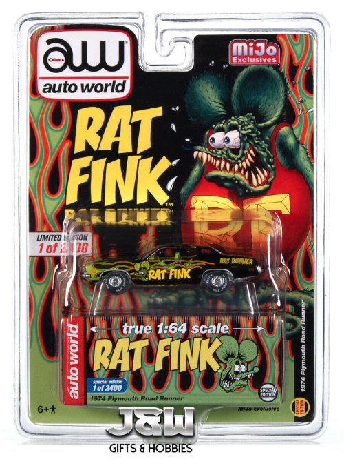 Rat Fink 1974 Plymouth Road Runner Diecast Vehicle