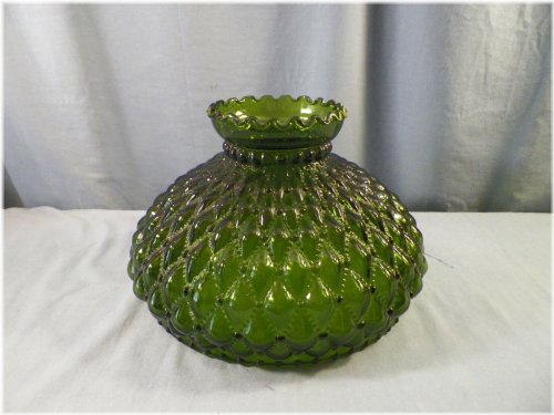 Emerald Quilted Glass Lamp Shade