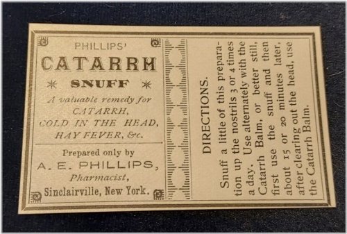 Sinclairville's Catarrh Snuff