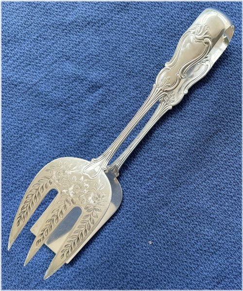 Regal Coin Silver Serving Tongs by William Tenney of New York