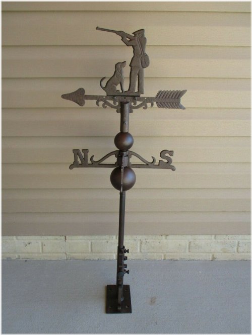 Rustic Hunter and Dog Weathervane