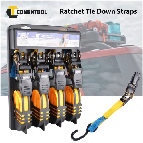 SecureGrip Retractable Ratchet Straps