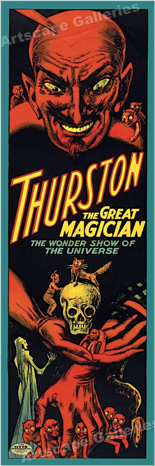 Vintage Magic Illusion Poster - 1914 Thurston Tribute