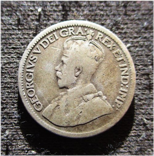 George V Silver Ten Cent Coin (1916)
