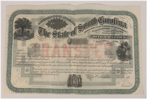 Palmetto Legacy Bond Certificate