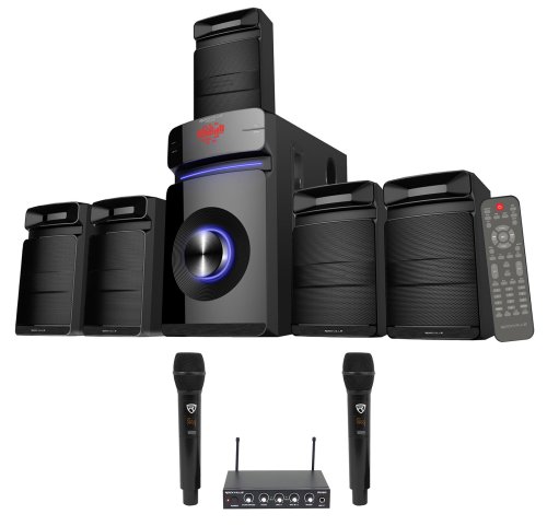 Harmony Pro Karaoke System with Wireless Mics and Subwoofer