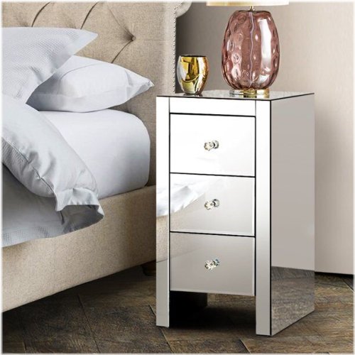 Reflective Elegance Side Table