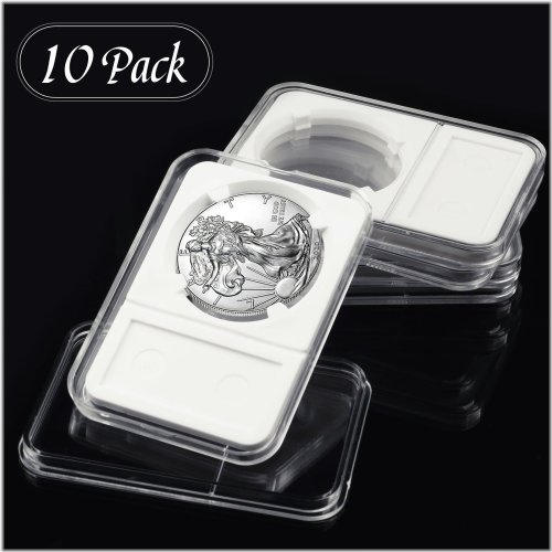 Silver Dollar Coin Storage Set with 10 Display Holders