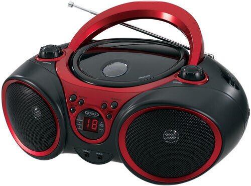 Sport Stereo CD Player with AM/FM Radio - Red/Black