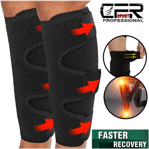 Sport Calf Compression Sleeve with Shin Splint Guard